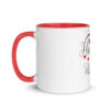 Hearts With River Logo Mug with Red Inside - Image 3