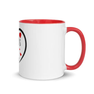 Hearts With River Logo Mug with Red Inside