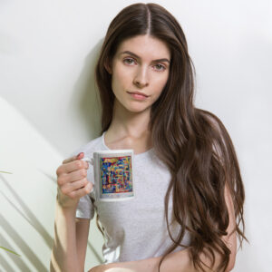 Home White glossy mug