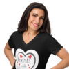 Hearts with River Women’s relaxed v-neck t-shirt - Image 2
