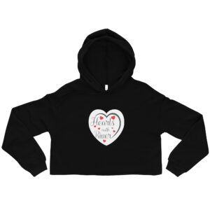 Hearts With River Logo - Women's Crop Hoodie