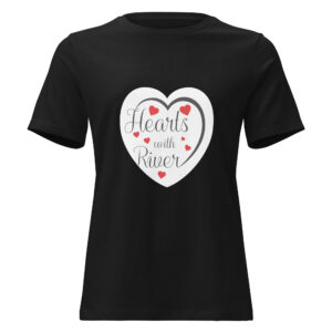 Hearts With River Logo - Women's Relaxed T-Shirt