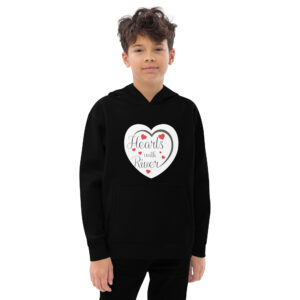 Hearts With River Logo - Kids fleece hoodie