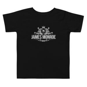 James Monroe Silver Logo - Toddler Short Sleeve T-Shirt Black