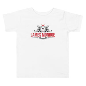 James Monroe Black & Red Logo - Toddler Short Sleeve T-Shirt White